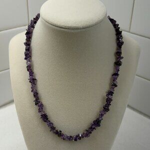Amythest Chip Bead Necklace
